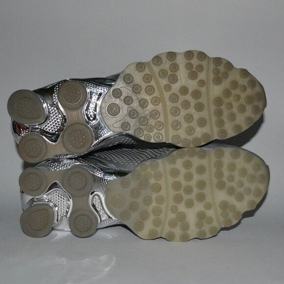 Nike Shox TLX Mid SP Flywire Shoes Men Size 13 Silver Chrome Sneakers 677737 003